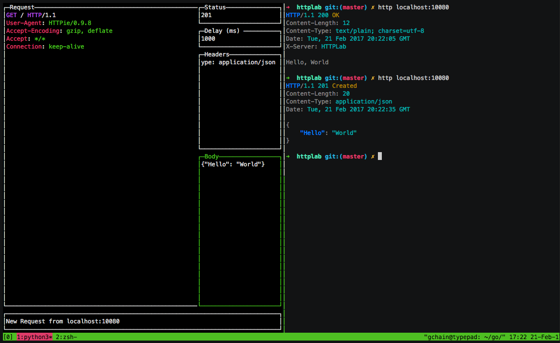 Screenshot of HTTPlab