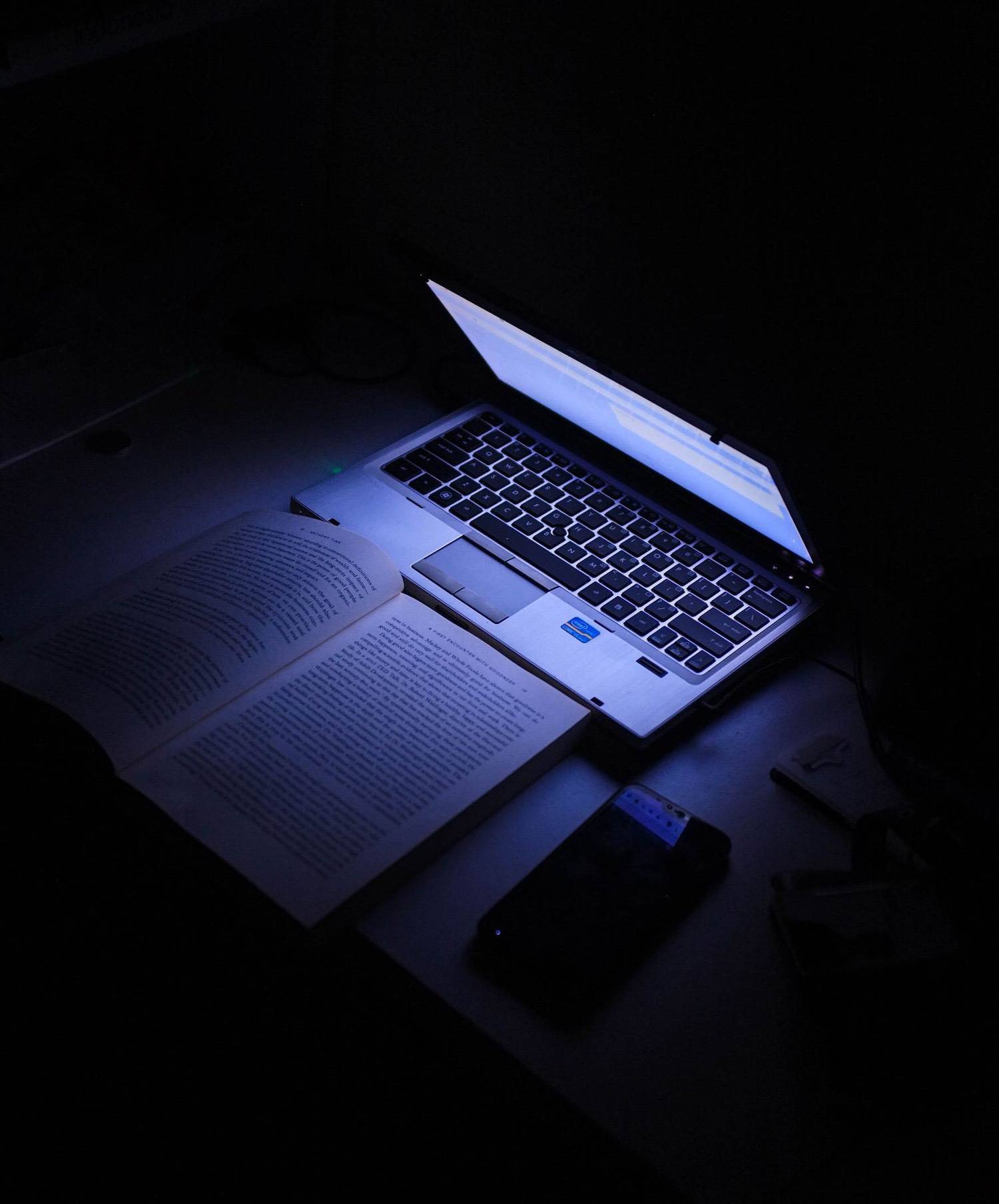 A Laptop in the darkx